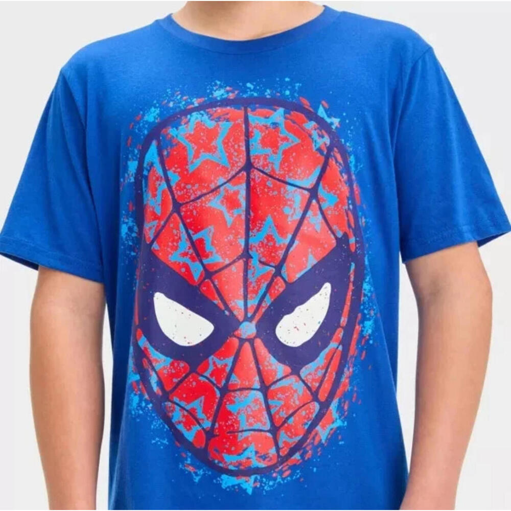 Boys' Blue Spider-Man Graphic T-Shirt (XS)